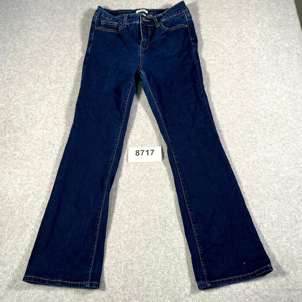 Bleu Bootcut Jeans Womens 8P Blue Denim Cotton Dark Wash Stretch Streetwear